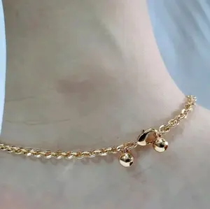 GELANG KAKI TITANIUM NURI MEDAN DEWASA GOLD TERBARU ANTI LUNTUR