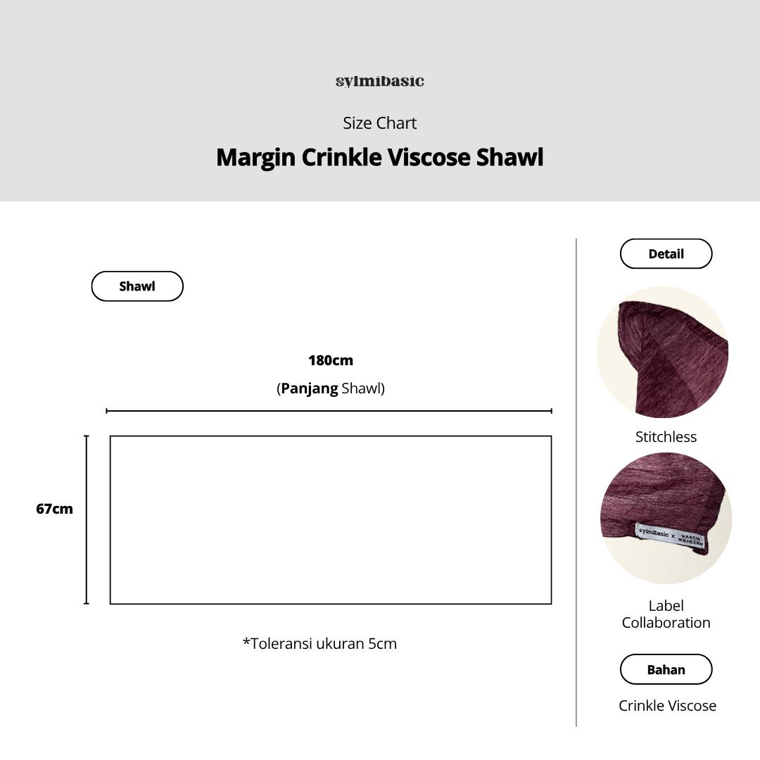 [New Collection 2] Hijab Margin Crinkle Viscose Shawl by Sylmibasic ID X Margin W