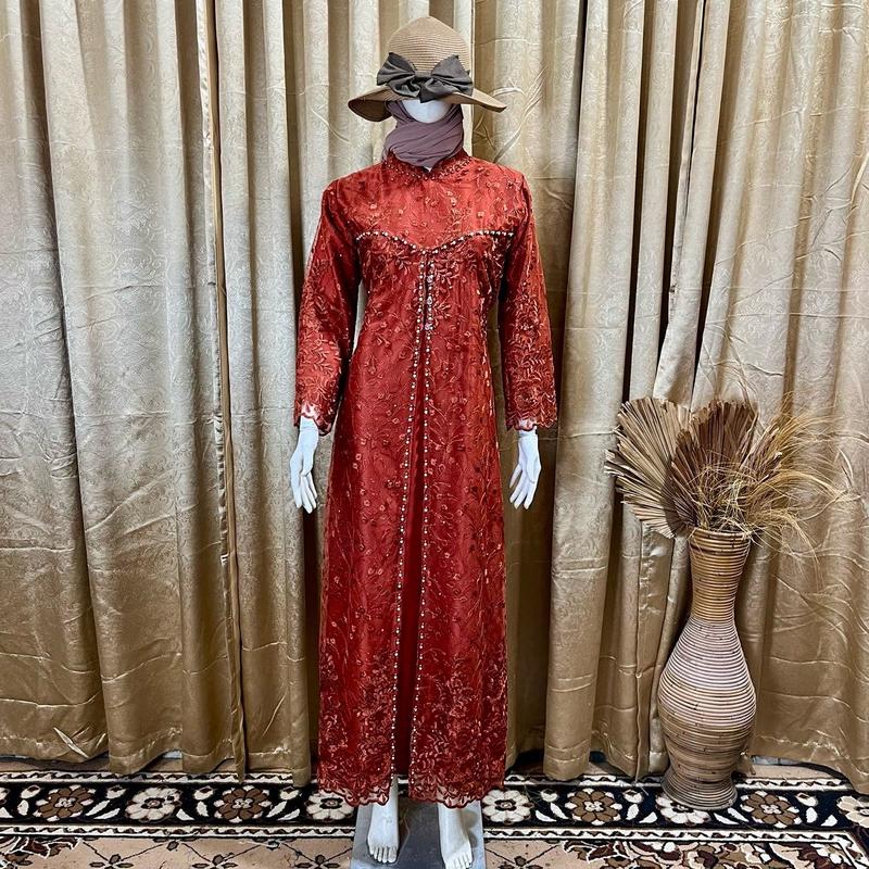 GAMIS MEWAH BK PINTU FULL BRUKAT //OOTD//BRIDESMAID//WARNA BURGUNDY//BAJU KONDANGAN //GAUN PESTA //BAJU KONDANGAN MURAH 5