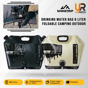 Drinking Water Bag 8 Liter SHINETRIP Kantong Air Minum Lipat Camping Water Jerigen Lipat Portable