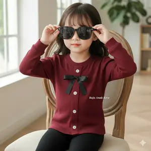 Atasan PITA Sweater Anak Perempuan Bahan Rib Premium 1-4 Tahun Baju Anak Kekinian Desain Lucu Elegan Nyaman Dipakai Sehari-hari