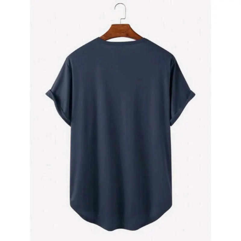 KAOS POLOS LONGLINE KUALITAS PREMIUM/KAOS LONGLINE PRIA/KAOS KURTA LONGLINE DEWASA Abu Hitam Oblong 3