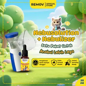 REMOV Nebulizer Solution untuk Kucing & Anjing - Alat Uap Nebu Hewan Peliharaan Mudah Dipakai Bantu Redakan Flu Hidung Tersumbat & Nafas Lega
