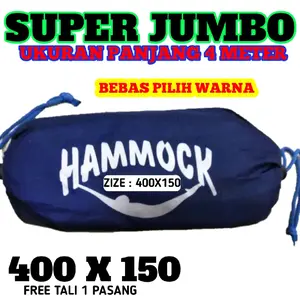 Hammock jumbo 4 meter Ayunan Camping Outdoor beban max 200kg