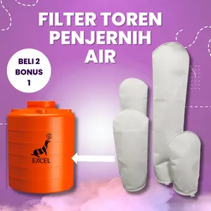 PROMO BELI 2 GRATIS 1 (1 orderan dapat 3pcs)  Bag Saringan Penjernih Air Toren  Purifier 1 Micron Size Jumbo Penyaring Air bersih Anti Klorin water filter alat sehat