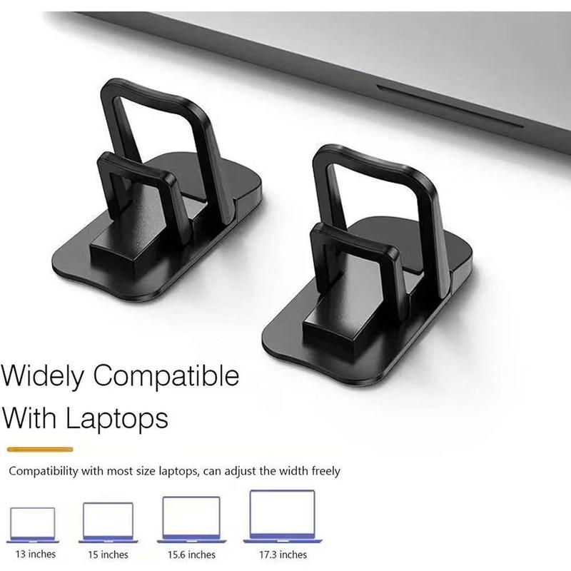 Bộ 2 Chân Đế Laptop Mini Có 2 Mức Gập Lại, Keo Dính 3M Cực Chắc Chắn, Chất Liệu Nhựa Cứng Chắc
