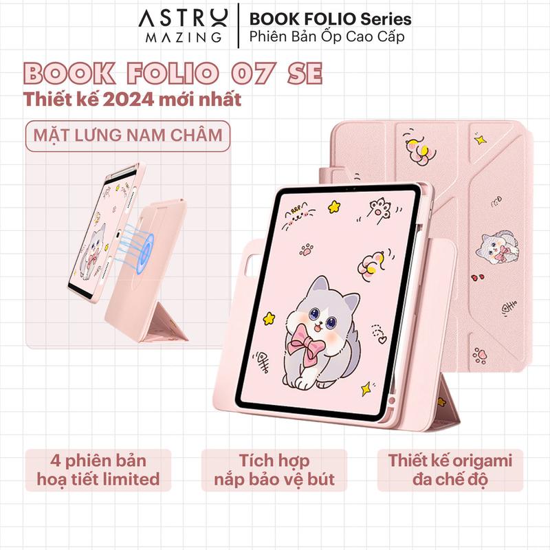 Bao da iPad Origami gấp gọn có ngăn đựng bút Folio SE tháo rời cho Pro Air 4 5 6 11 inch