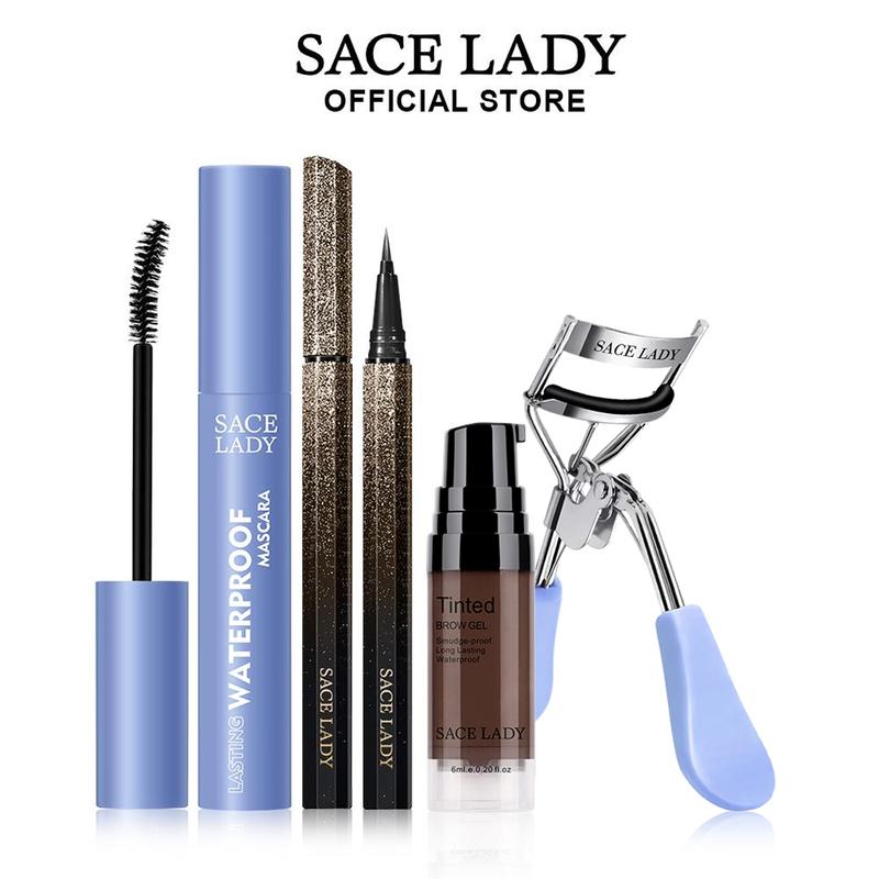 LIVE SACE LADY 4 miếng bút kẻ mắt mực mascara không thấm nước gel kẻ mày dụng cụ uốn mi