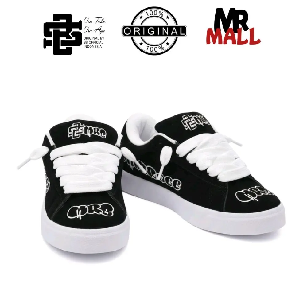 Sepatu Skate ORI ORIGINAL SB MARRABBUKA Bahan Suede Model Gemuk Gendut Warna Hitam Untuk Pria Wanita Laki laki dan perempuan Fashion Casual sekolah pria wanita Sneakers