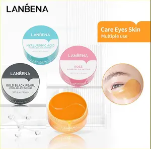 LANBENA Hydra Gel Eye Patches - Eye Mask Serum - Masker Kantong  Vitamin C, Hyaluronic Acid , Black Pearl, Rose,Retinol kantung mata