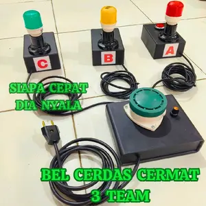 Bel cerdas cermat 3 tim tombol besar bel cerdas cermat 3 grup auto reset auto lock