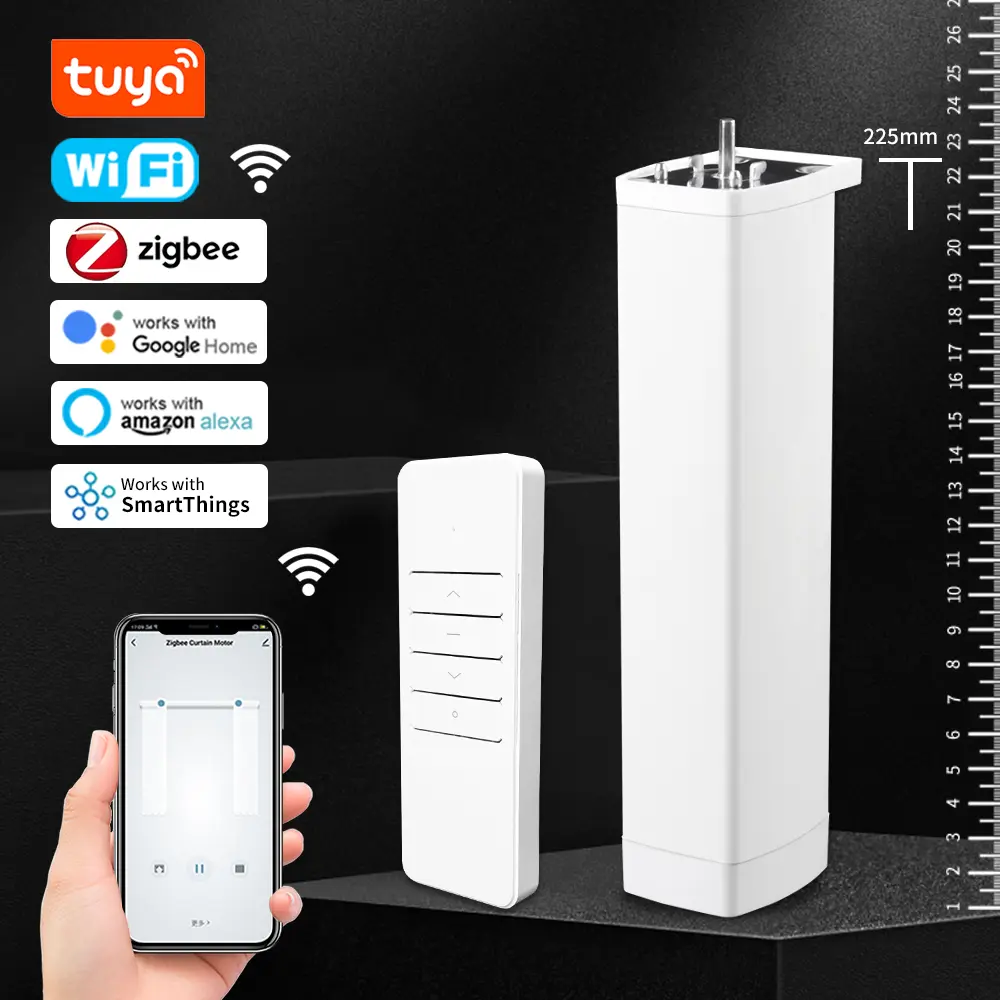 Smart Tuya Wifi/Zigbee Electric Curtain Shutter Motor with RF Remote 22 ...