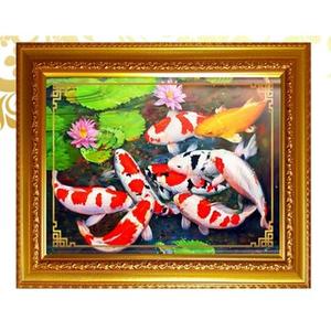 กรอบมงคลรูปปลาคราฟ 9 ตัว /เสริมฮวงจุ้ย/ตกแต่งบ้าน