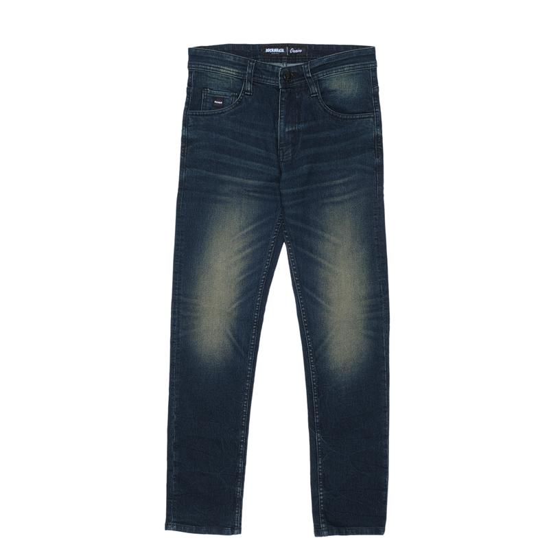 Rockmaker Celana Denim Selvedge Accent Emerald Slim Fit Jeans 5