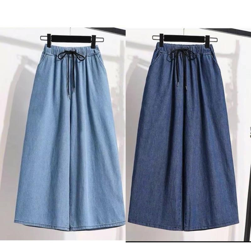 [40-80kg] SIÊU PHẨM Quần xuông ống sớ chất bò jean giấy mềm mát năng động, cao cấp nữ. 0