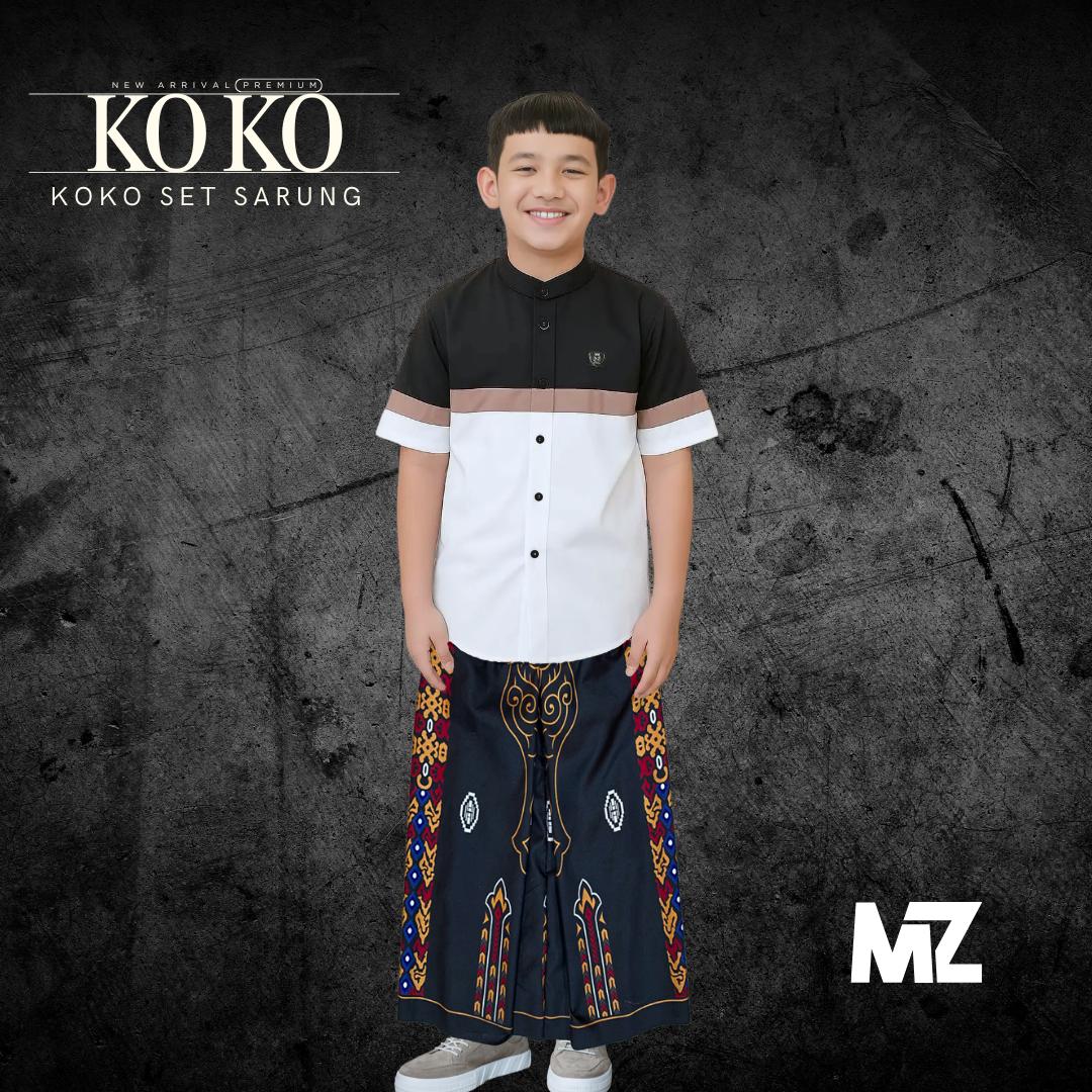 MZ SET Sarung Instans Koko Anak Laki-Laki Umur 1-8th Lengan Pendek Bahan Soft Kualitas Premium MZ SET Sarung Instans Koko Anak Laki-Laki Umur 1-8th Lengan Pendek Bahan Soft Kualitas Premium