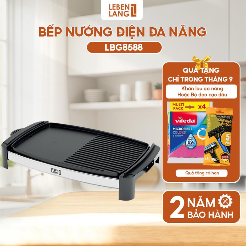 Bếp nướng điện không khói Lebenlang LBG8588 của Đức công suất 2000W hàng chính hãng bảo hành 2 năm