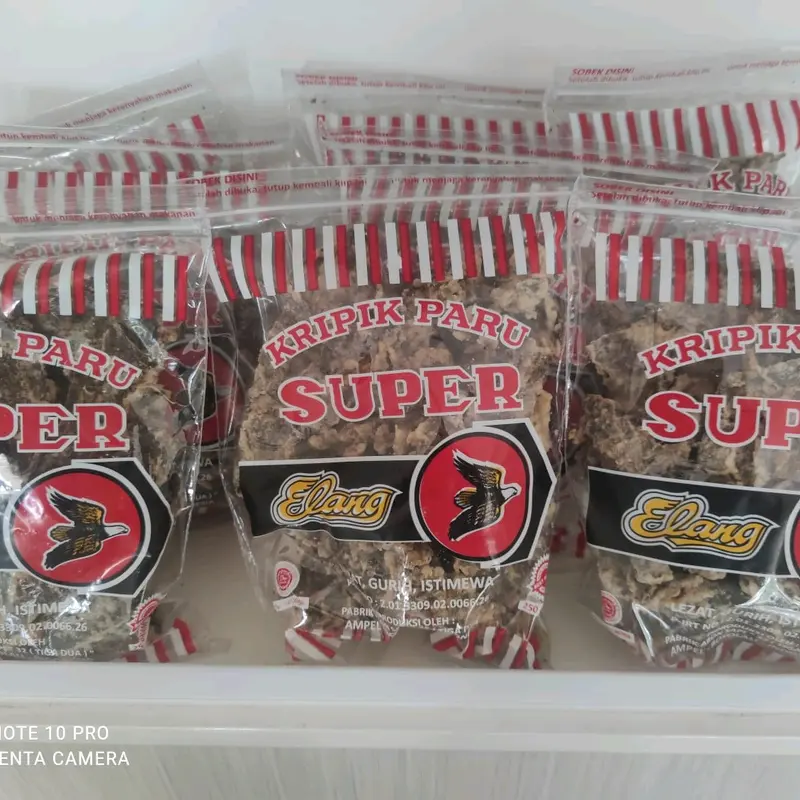 Keripik Paru Sapi Super Cap Elang Kemasan 250gr 1