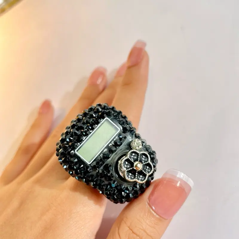 MM- Tasbih Manik non led Motif Tombol bunga  Cantik - Tasbih digital cincin dzikir Muslim -  Haji 5
