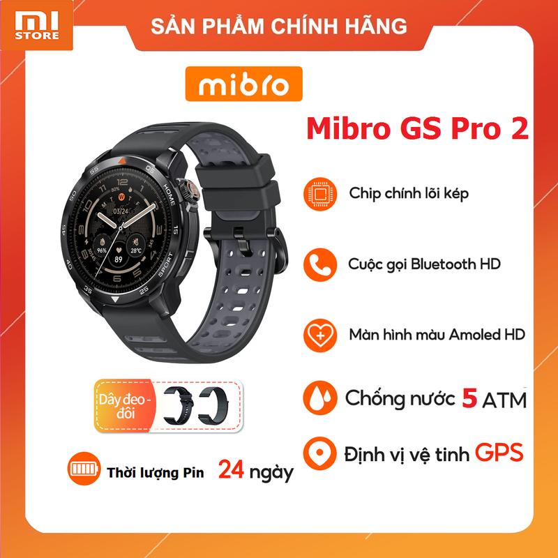 Đồng hồ thông minh đi bơi thể thao nghe gọi Mibro Watch GS Pro 46,5mm / Mibro Gs Pro 2 47,5mm - Kháng nước 5ATM có thẻ NFC Bluetooth Smartwatch