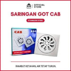 HJS Saringan Got Kamar Mandi Stainless Steel 4" CAB HSJ Afur Kamar Mandi Saringan Got Stainless Tahan Lama Anti Karat Floor drain