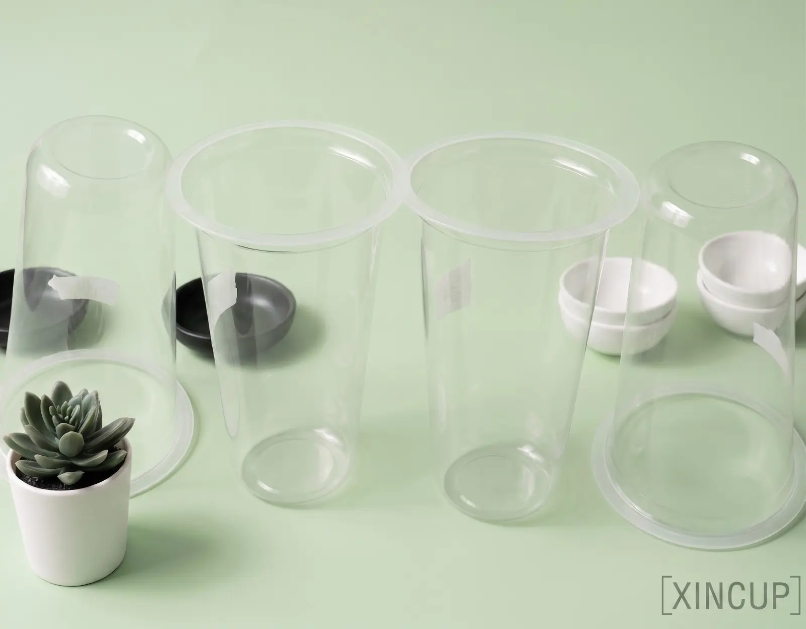 ( 1 PACK ISI 50 PC ) CUP GELAS OVAL DATAR 14-22 OZ SLIM TEBAL GROSIR