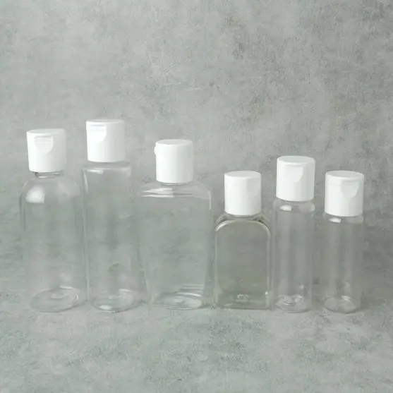 Botol 60ml Bening  Fliptop putih / 20-60ml bening/ Antis