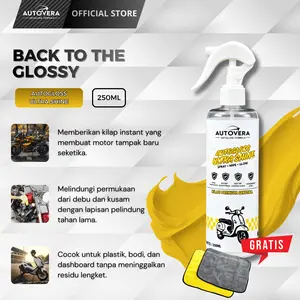 [250ML] AUTOVERA - AUTOGLOSS ULTRA SHINE 100&250ML FREE LAP MICROFIBER - Pengkilap Body Motor Mobil Helm Glossy, Sealant Semi Coating Wax Paint, Pengkilap Cat Motor Mobil