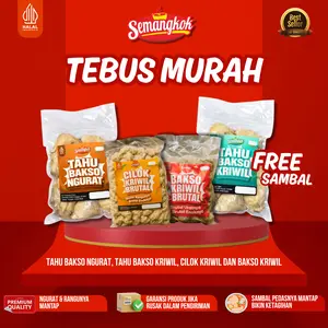TEBUS MURAH PRODUK SEMANGKOK - Bakso Kriwil, Cilok Kiriwl, Tahu Bakso Urat, Tahu Bakso Kriwil Premium FREE SAMBAL