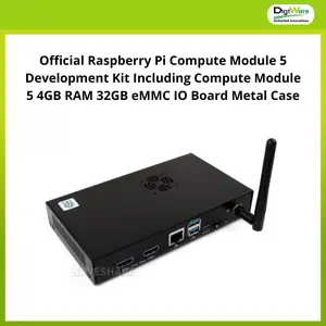 Official Raspberry Pi Compute Module 5 Development Kit Including Compute Module 5 4GB RAM 32GB eMMC IO Board Metal Case