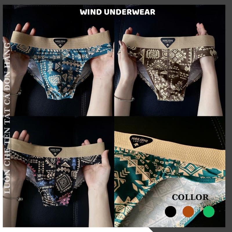 Quần sịp nam tam giác chất liệu cotton co giãn 4 chiều thấm hút mồ hôi tốt phong cách châu Âu lịch lãm và thời thượng phù hợp cho hoạt động thể thao