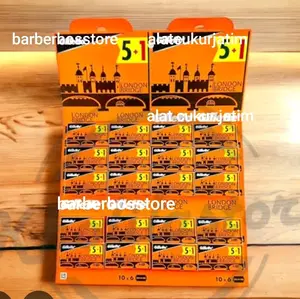 Silet London Original 1 Kotak Isi 6silet - Murah grosir Kerik Jenggot - Kumis, Razor Cukur Laki Wajah