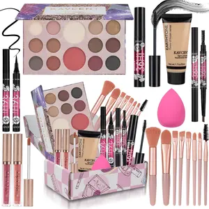 Set Makeup Wanita Lengkap – Paket Makeup Foundation & Eyeshadow, Set Hadiah Makeup Natal untuk Wanita