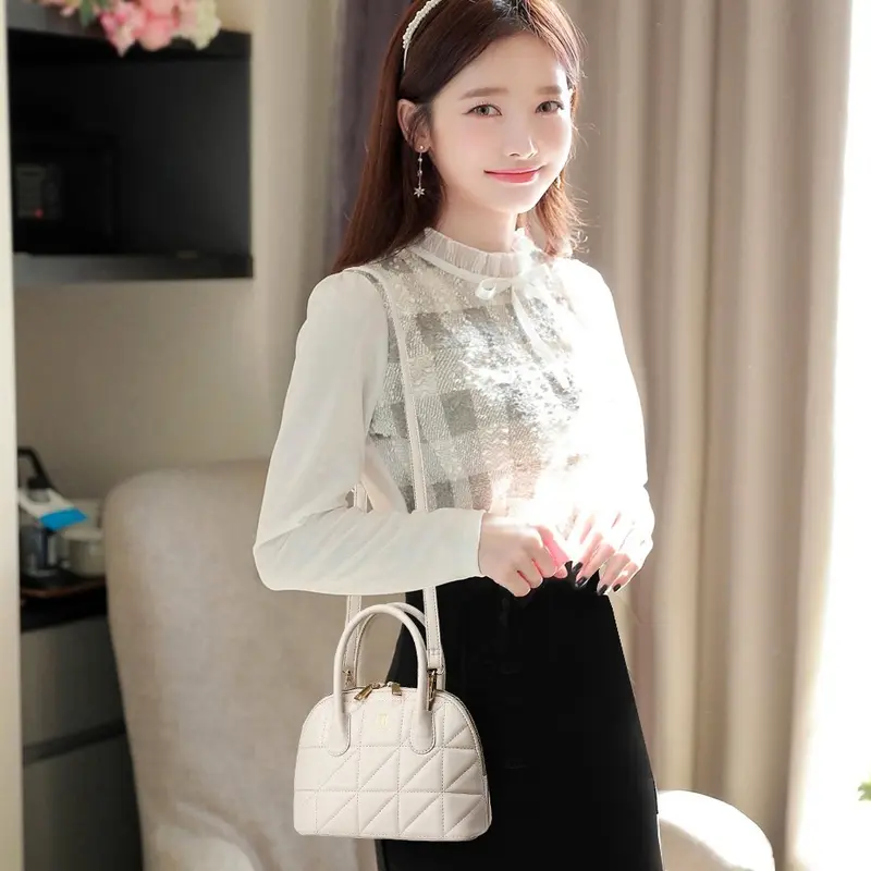 [Clara Bag] Obeian Tas Selempang Wanita Sling Bag Handbag Shoulder Bag Tas Pesta Simple Jalan Jalan Kulit Sintetis Hitam designer  bags Hadiah Hari Valentine 3