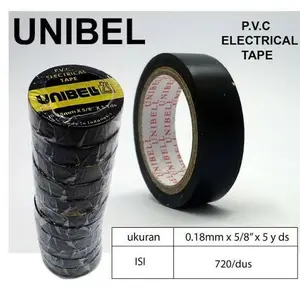 UNIBEL KECIL Solasi / Isolasi / Solatip / Selotip / Isolasi Listrik Unibel Hitam UNIBEL KECIL
