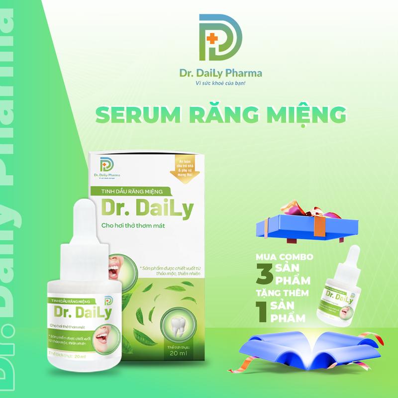 [COMBO 2 CHAI] Serum Thơm Miệng Organic Dr. Daily – Tinh Dầu Khử Mùi Hôi Miệng, Làm Sạch Khoang Miệng, Dung Dịch Bảo Vệ Nướu Răng Mỗi Ngày 20 ML