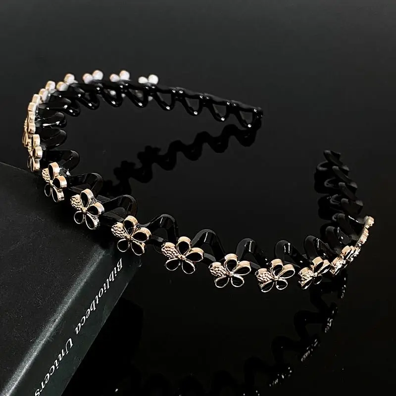 Bando Fashion Bando Rambut Cantik Elastis Aksesoris BND13 Hiasan Manik 6