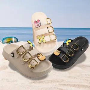 Sandal Selop Anak Perempuan Sandal Daily Anti Slip Aksesoris Huruf Hewan Sendal Anak Cewek Bahan Karet Jelly EVA Ukuran 24-35 H2510K-1 H2510T-1