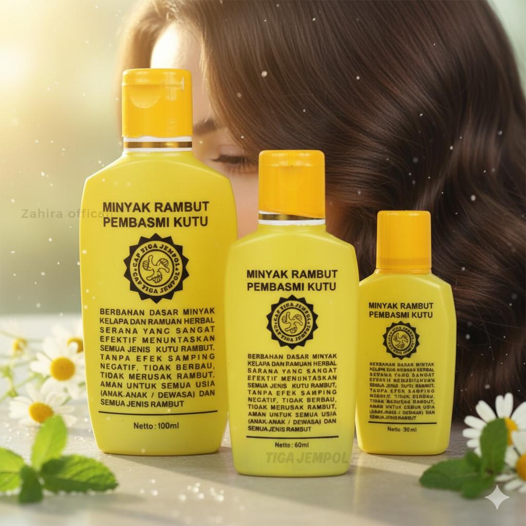 Obat Kutu Rambut Alami Cap Tiga Jempol Minyak Kelapa Ampuh Telurnya Aman Semua Usia Bukan Peditox