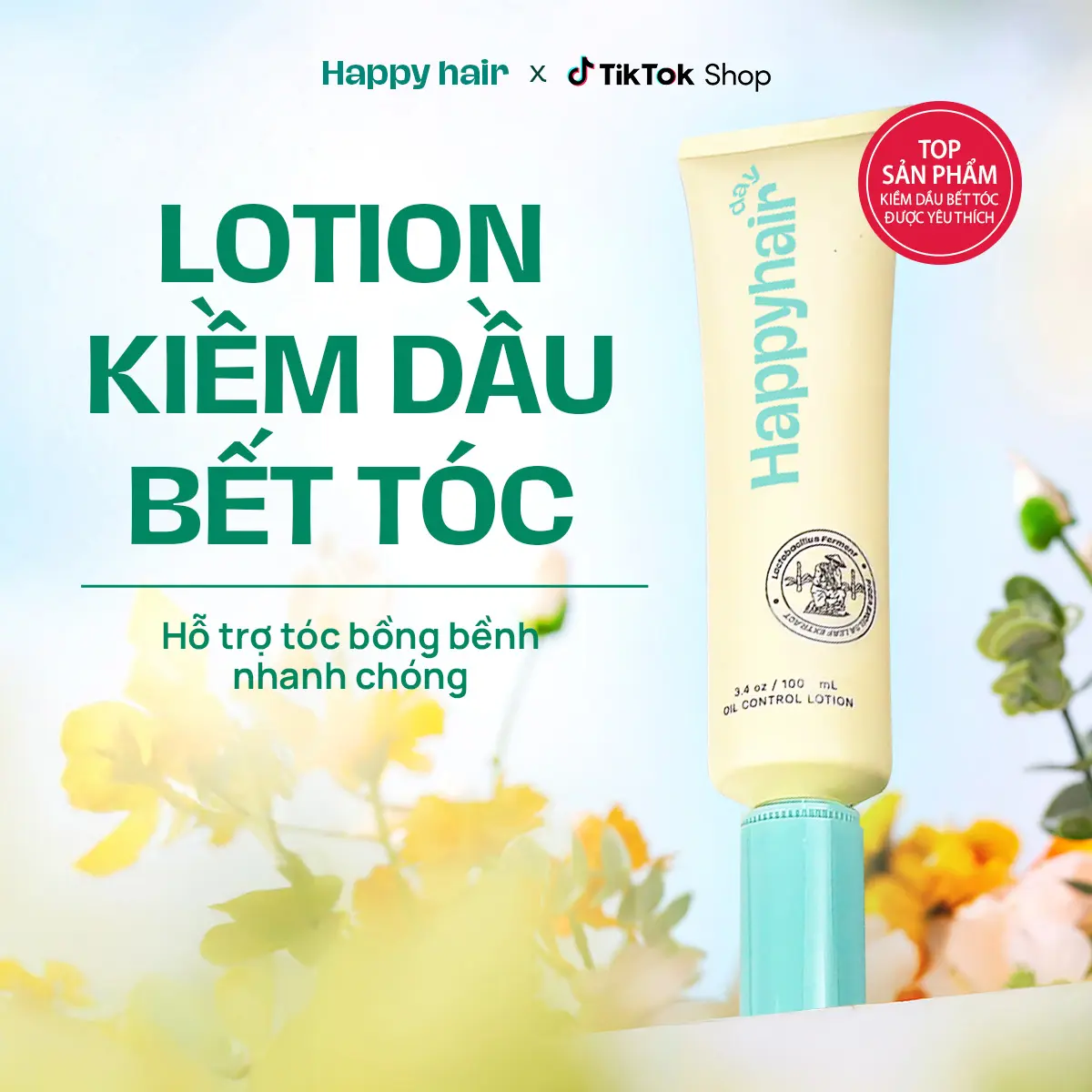 Lotion kiềm dầu Happyhair Day 100ml hỗ trợ giúp tóc bồng bềnh Cho Tóc Dơ Bết Dầu - Nữ, Women