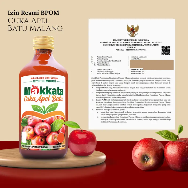 Makkata Cuka Apel Organic Apple Cider Vinegar With The Mother Masakan Rice 1