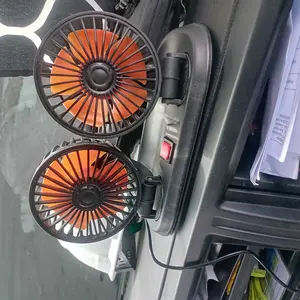 Kipas Angin Mobil DoubleFan Kipas Ganda Aksesoris Mobil 12V/24V Car Fan Kipas Dasbor Dua Kepala Simple