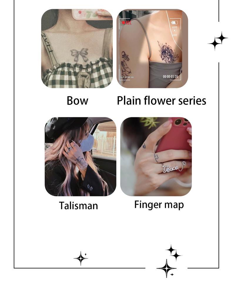 Product Introduction of Temporary tattoo sticker ZOAR-P91 Long-lasting tattoo adhesive art decoration for men and women. 5