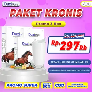 Paket 3 Box Duzi Pure 100% Original Susu Kuda Liar Lombok Murni Herbal Alami Bubuk