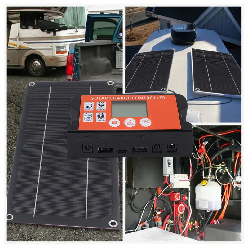 SolaBright Solar Panel Monocrystalline Semi Flexible 10W Controller - SN30