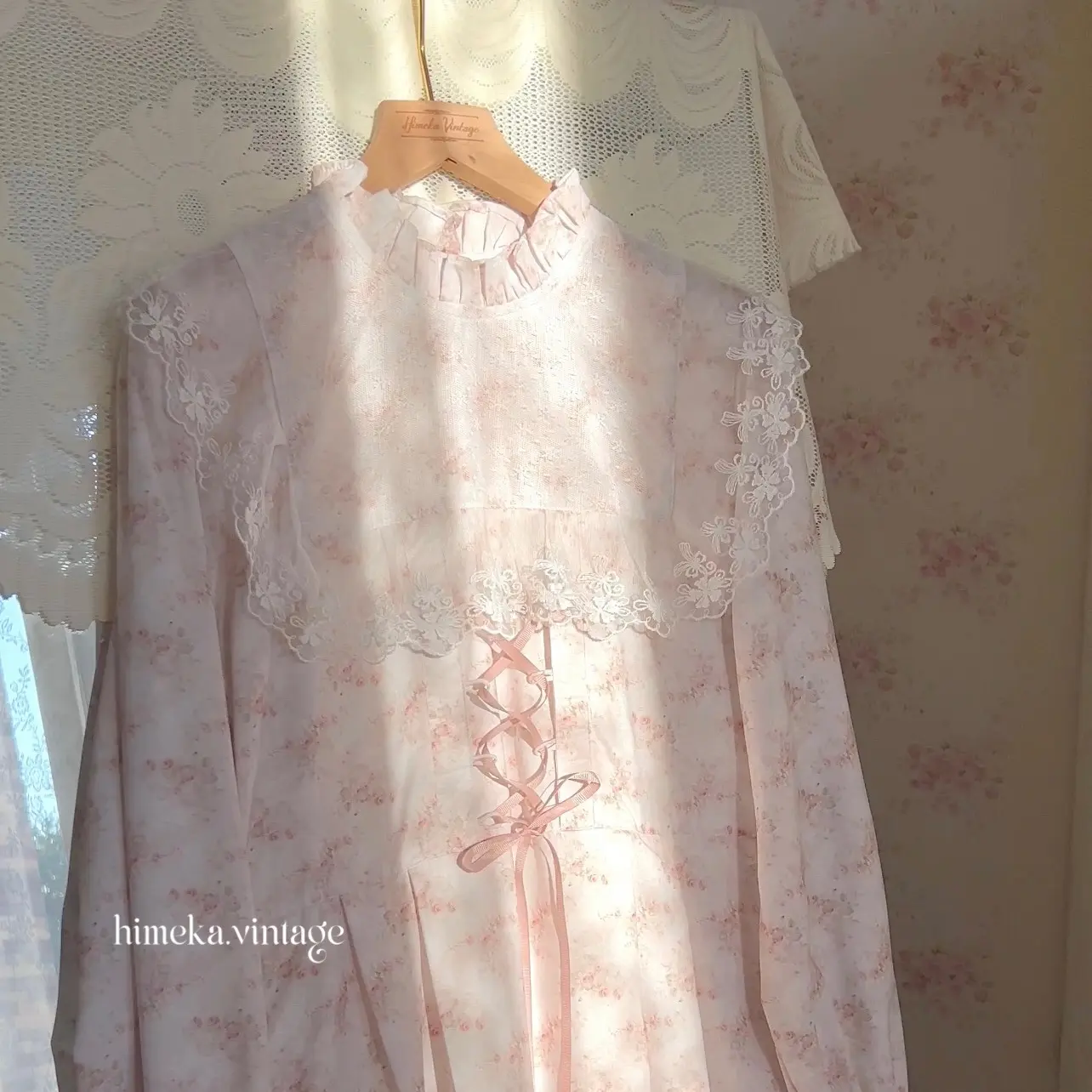 Himeka Vintage - Eliza Dress (Special patteren) - Vintage Dress - Coquette Cottagecore Dress - Floral Dress