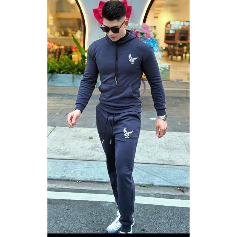 BỘ THỂ THAO NỈ lông cottong nam áo mũ sweater nam cho phái mạnh BLQ86 . Đạp xe,chạy bộ