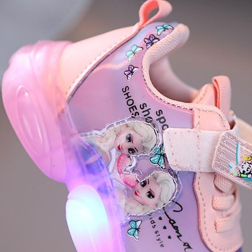 Bridge Kids - Sepatu Anak Perempuan LED RARA Frozen - Sepatu Sneakers Anak Frozen Karakter 7