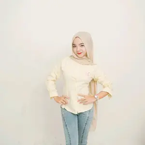 By Uti - Liora Top - Kemeja Bordir Slim Fit Atasan Wanita