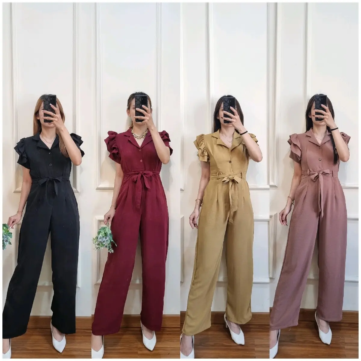 SELLYA JUMPSUIT STANDART Polos Untuk wanita JS 8022